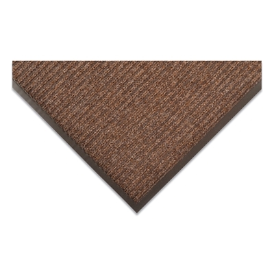 Brush Step® Low-Profile Scraper Entrance Mat, 109, 5/16 in x 3 ft W x 6 ft L, Needle-Punched Yarn, Vinyl Backing, Brown