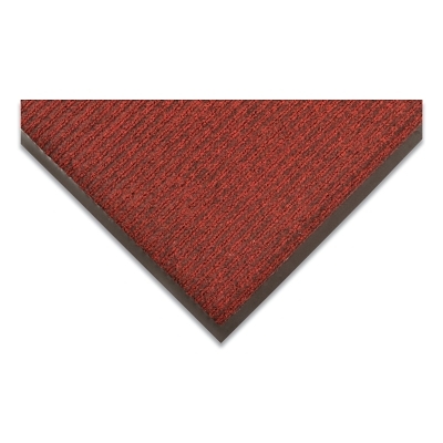 Brush Step® Low-Profile Scraper Entrance Mat, 109, 5/16 in x 4 ft W x 6 ft L, Needle-Punched Yarn, Vinyl Backing, Red/Black
