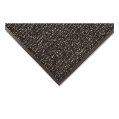 Brush Step® Low-Profile Scraper Entrance Mat, 109, 5/16 in x 3 ft W x 10 ft L, Needle-Punched Yarn, Vinyl Backing, Charcoal