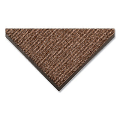 Heritage Rib™ Heavy-Weight Scraper Entrance Mat, 117, 3/8 in x 3 ft W x 60 ft L, Needle-Punched Yarn, Vinyl Backing, Brown