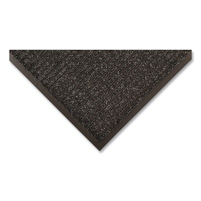 Heritage Rib™ Heavy-Weight Scraper Entrance Mat, 117, 3/8 in x 2 ft W x 3 ft L, Needle-Punched Yarn, Vinyl Backing, Charcoal