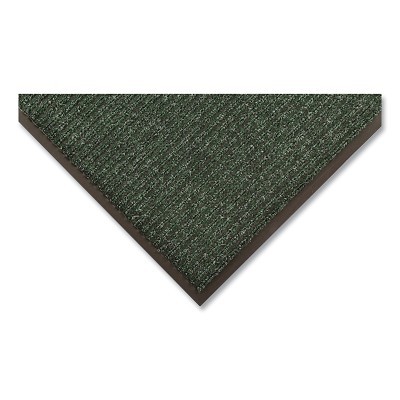 Heritage Rib™ Heavy-Weight Scraper Entrance Mat, 117, 3/8 in x 2 ft W x 3 ft L, Needle-Punched Yarn, Vinyl Backing, Green