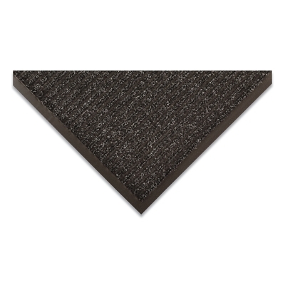Heritage Rib™ Heavy-Weight Scraper Entrance Mat, 117, 3/8 in x 3 ft W x 4 ft L, Needle-Punched Yarn, Vinyl Backing, Charcoal