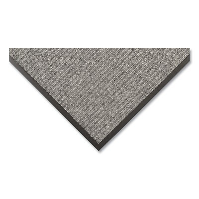 Heritage Rib™ Heavy-Weight Scraper Entrance Mat, 117, 3/8 in x 3 ft W x 4 ft L, Needle-Punched Yarn, Vinyl Backing, Gray