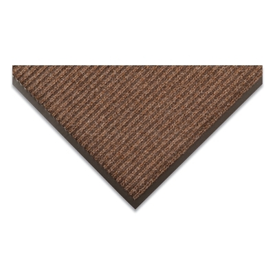 Heritage Rib™ Heavy-Weight Scraper Entrance Mat, 117, 3/8 in x 3 ft W x 5 ft L, Needle-Punched Yarn, Vinyl Backing, Brown