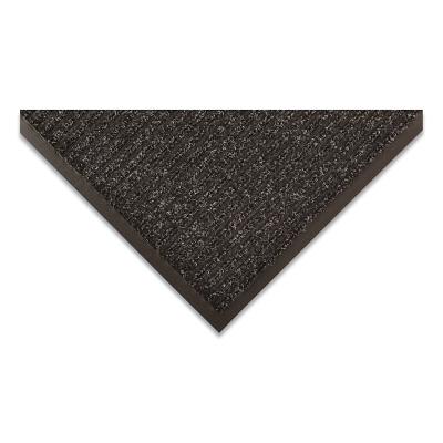 Heritage Rib™ Heavy-Weight Scraper Entrance Mat, 117, 3/8 in x 3 ft W x 5 ft L, Needle-Punched Yarn, Vinyl Backing, Charcoal