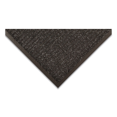 Heritage Rib™ Heavy-Weight Scraper Entrance Mat, 117, 3/8 in x 3 ft W x 6 ft L, Needle-Punched Yarn, Vinyl Backing, Charcoal