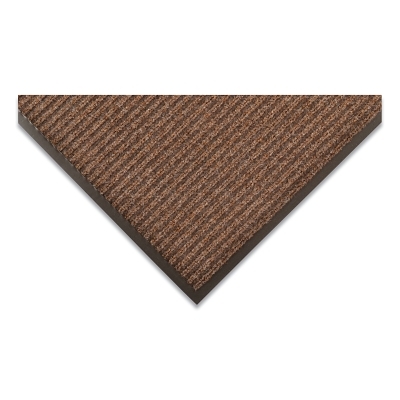 Heritage Rib™ Heavy-Weight Scraper Entrance Mat, 117, 3/8 in x 4 ft W x 6 ft L, Needle-Punched Yarn, Vinyl Backing, Brown