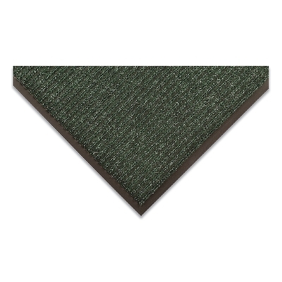 Heritage Rib™ Heavy-Weight Scraper Entrance Mat, 117, 3/8 in x 4 ft W x 6 ft L, Needle-Punched Yarn, Vinyl Bckg, Hunter Green