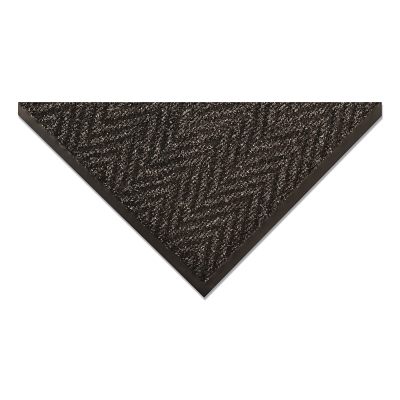 Arrow Trax® Low-Profile Scraper Entrance Mat, 118, 3/8 in x 2 ft W x 3 ft L, Needle-Punched Yarn, Vinyl Backing, Charcoal