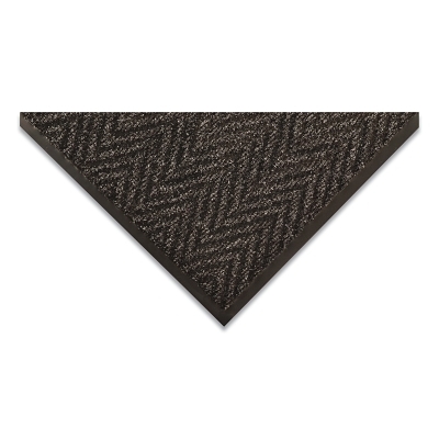 Arrow Trax® Low-Profile Scraper Entrance Mat, 118, 3/8 in x 4 ft W x 8 ft L, Needle-Punched Yarn, Vinyl Backing, Charcoal