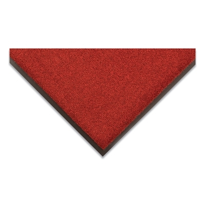 Sabre™ Moisture and Dirt Retention Entrance Mat, 130, 3/8 in x 3 ft W x 10 ft L, 19 oz Decalon®, Vinyl Backing, Red/Black