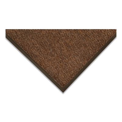 Polynib™ Debris Trapping Entrance Mat, 136, 3/8 in x 3 ft W x 10 ft L, 24 oz Poly Needle-Punched Yarn, Vinyl Backing, Brown