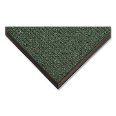 Guzzler™ Scraping and Moisture Trap Entrance Mat, 3/8 in x 3 ft W x 4 ft L, Polypropylene/Rubber, Hunter Green