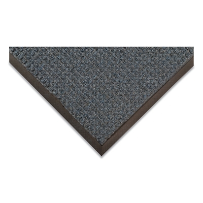 Guzzler™ Scraping and Moisture Trap Entrance Mat, 3/8 in x 3 ft W x 5 ft L, Polypropylene/Rubber, Slate Blue