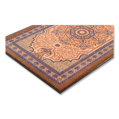 Orientrax® Moisture Absorbing Entrance Mat, 170, 3/8 in x 3 ft W x 5 ft L, 24 oz Twisted Nylon Fiber, Vinyl Backing, Mocha