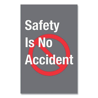 Safety Message Floor Mat, 194, 3/8 in x 3 ft W x 5 ft L, 24 oz Nylon, Vinyl, Vertical, Safety Is No Accident Message