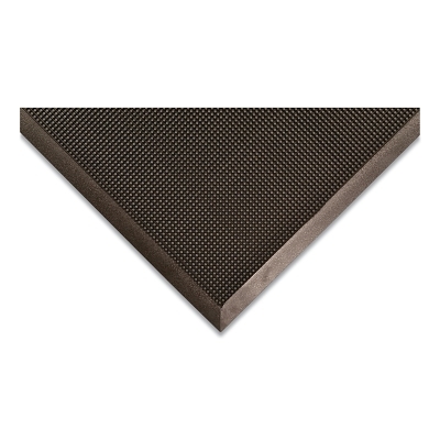 Rubber Brush™ Scraper Exterior Entrance Mat, 345, 1/2 in x 24 in W x 32 in L, Natural Rubber, Black