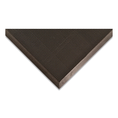 Rubber Brush™ Scraper Exterior Entrance Mat, 345, 1/2 in x 32 in W x 39 in L, Natural Rubber, Black