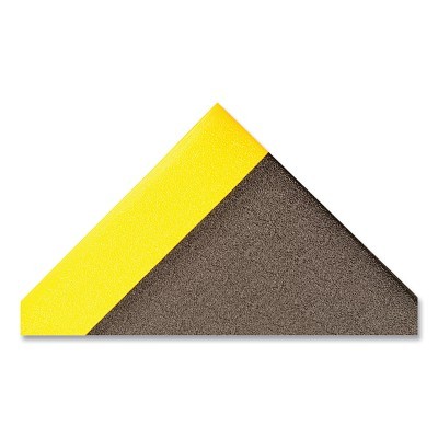 Sof-Tred™ Anti-Fatigue Mat, 409, Textured Cushion, 5/8 in x 3 ft W x 60 ft L, PVC Foam, Black/Yellow