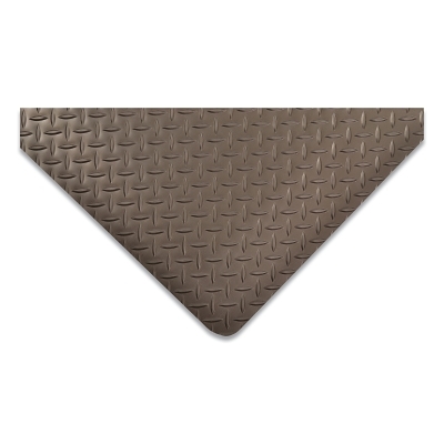 Saddle Trax® Anti-Fatigue Mat, 979, 1 in x 3 ft W x 75 ft L, Redstop™ Non-Slip Backing/UniFusion™ PVC Foam/Vinyl Top, Blk/Ylw