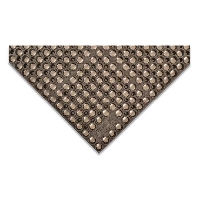 San-Eze® Drainage Anti-Fatigue Mat, T12, 7/8 in x 39 in W x 39 in L, MicroStop™/100% Nitrile Rubber, Black