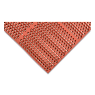 Optimat® Drainage Anti-Fatigue Mat, T15, 1/2 in x 3 ft W x 6 ft L, MicroStop™/Nitrile, Red