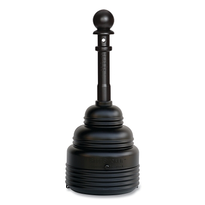 SafeSmoker™ Cigarette Receptacle, 1208, 4 gal, 17-1/4 in dia, 43-1/4 H, HDPE, Black