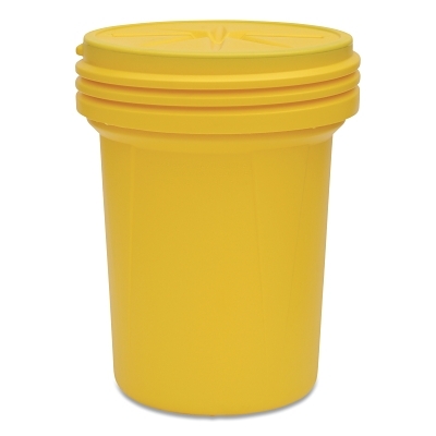 Poly Drum, Lab Pack, Screw-On Lid, Yellow, 30 gal