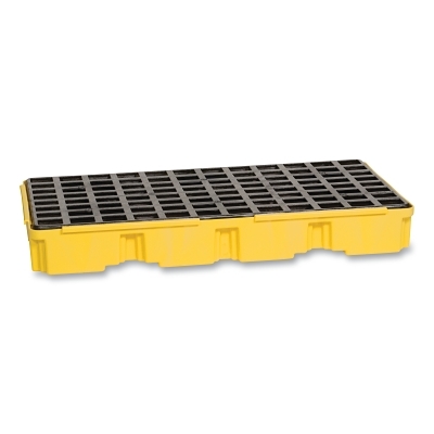 Spill Containment, 2-Drum Modular Platform, HDPE, 5000 lb, 30 gal, 51-1/2 in W  x 26-1/4 in D x 6-1/2 in H, Y/B, ND