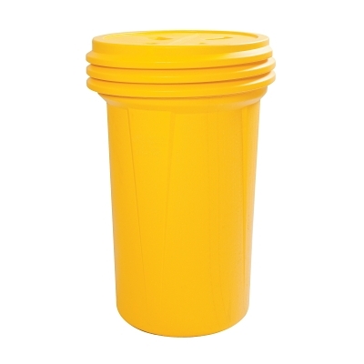 Poly Drum, Lab Pack, Screw-On Lid, Yellow, 55 gal