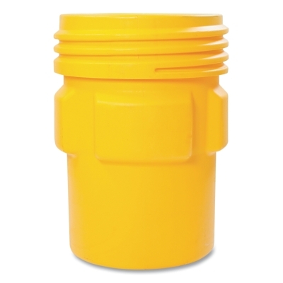 Poly Drum, Overpack, Screw-On Lid, Yellow, 95 gal