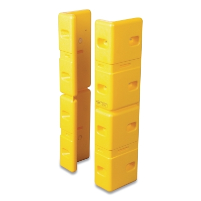 Corner Protector, 42 in W x 6 in L x 10 in H, Set of Two, Anchors/Straps Sold Separately, Yellow