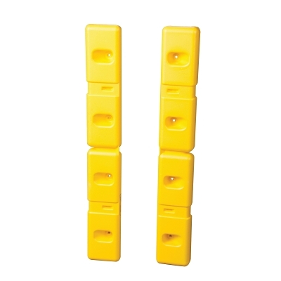 Wall Protector, 6 in W x 42 in L x 2 in H, Set of Two, Anchors Sold Separately, Yellow
