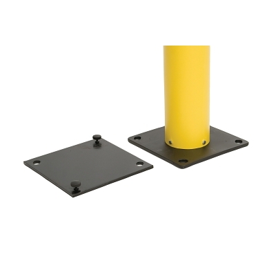 Base for Bollard Post, HDPE, Use with 4 in and 6 in Post Sleeves, Black