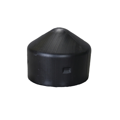 Post Cap, 5 in, Round, Black