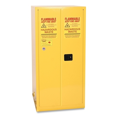Drum Safety Cabinet, HAZ 1-Drum Vertical, Self-Close Door, 55 gal Cap, Yellow