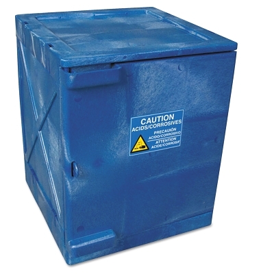 Modular Quik-Assembly™ Poly Cabinet, Acid and Corrosives, Bench Top, 4 gal Cap, Blue