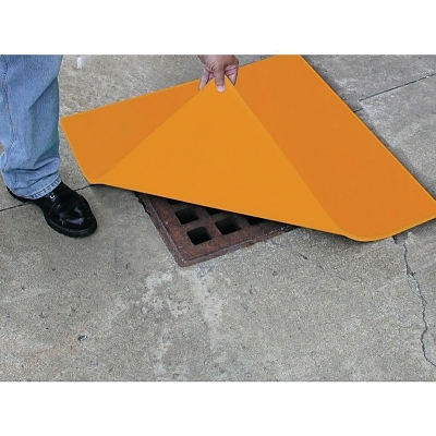 Drain Cover, 24 in W x 24 in L, Polyurethane Elastomer, Red