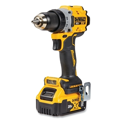 Cordless Drill/Driver, 20V MAX* XR® Brushless, 1/2 in Chuck, Kit, Includes DCD800/5.0 Ah Battery/Charger/Belt Hook/Bag