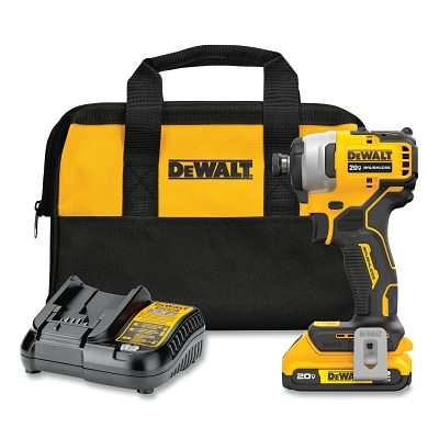 ATOMIC™ 20V MAX* Brushless Cordless Impact Driver, 1/4 in Drive, Kit, Includes 2.0 Ah Battery/Charger/Belt Clip/Bag