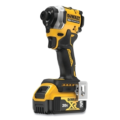 ATOMIC™ 20V MAX* Brushless Cordless Impact Driver, 1/4 in Drive, Kit, Includes 5.0 Ah Battery/Charger/Belt Clip/Bag