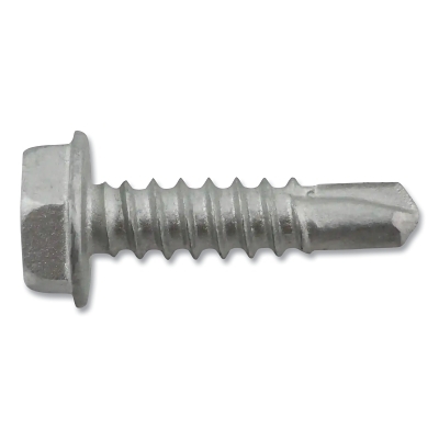 Dril-Flex® Self-Drilling Structural Screws, Hex Washer Head, #10-16 TPI, 3/4 in L, #3 Point Type, Stalgard SUB Finish