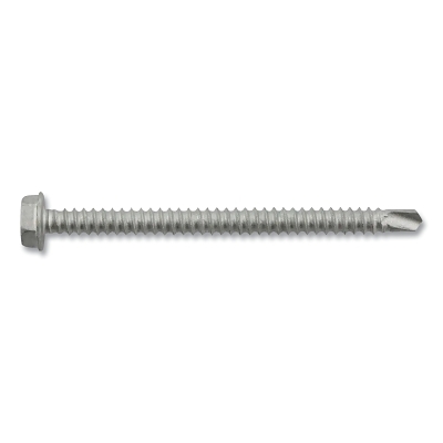 Dril-Flex® Self-Drilling Structural Screws, Hex Washer Head, #10-16 TPI, 2-1/2 in L, #3 Point Type, Stalgard SUB Finish