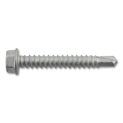 Dril-Flex® Self-Drilling Structural Screws, Hex Washer Head, #12-14 TPI, 1-1/2 in L, #3 Point Type, Stalgard SUB Finish