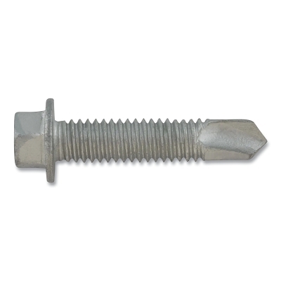 Dril-Flex® Self-Drilling Structural Screws, Hex Washer Head, 5/16 in-18 TPI, 1-1/2 in L, #3 Point Type, Stalgard SUB Finish