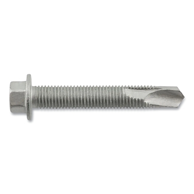 Dril-Flex® Self-Drilling Structural Screws, Hex Washer Head, 5/16 in-24 TPI, 2 in L, #4 Point Type, Stalgard SUB Finish