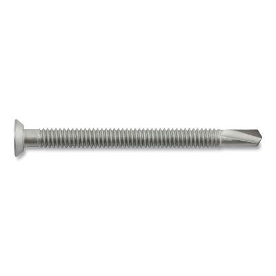 Dril-Flex® Self-Drilling Structural Screws, Phillips Undercut Flat Head, 1/4 in-20 TPI, 3 in L, #4 Point Type, Stalgard