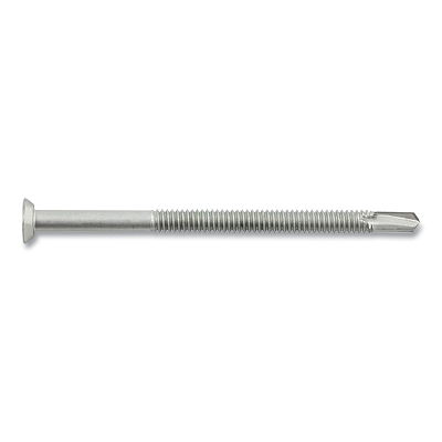 Dril-Flex® Self-Drilling Structural Screws, Phillips Undercut Flat Head, 1/4 in-20 TPI, 4 in L, #4 Point Type, Stalgard