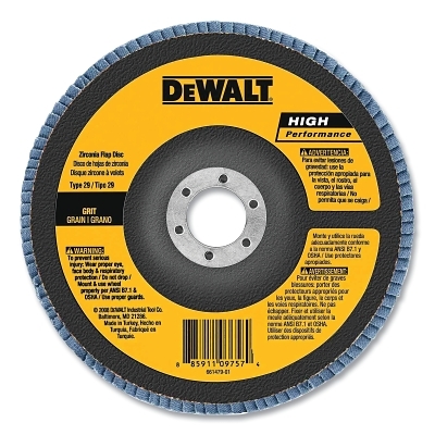 Type 29 Flap Disc, 6 in dia, 80 Grit, 5/8 in-11 TPI, Zirconia Alumina, 10100 RPM